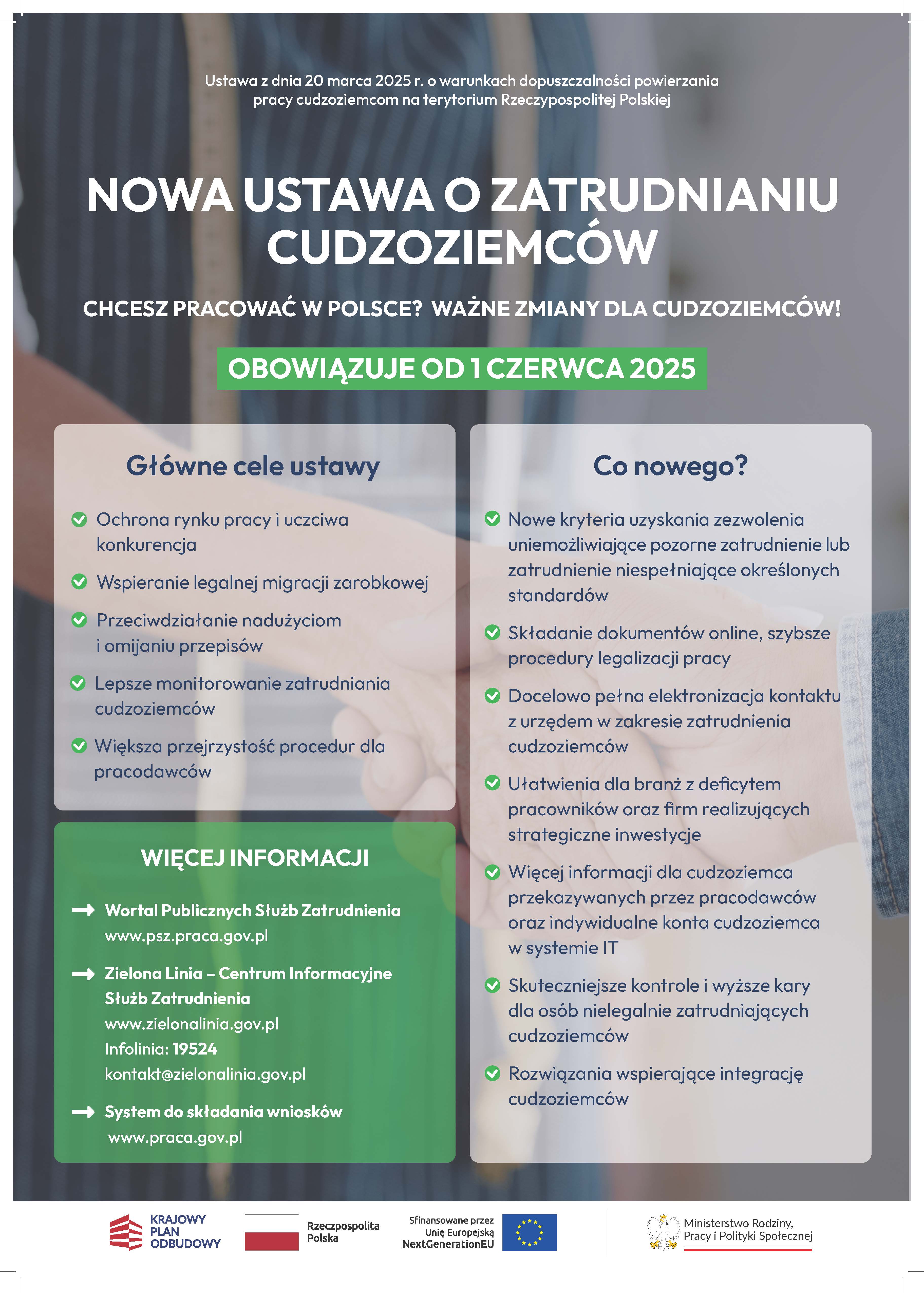 Zdjęcie artykułu Przekazanie materiałów informacyjnych dotyczących ustawy o warunkach dopuszczalności powierzania pracy cudzoziemcom