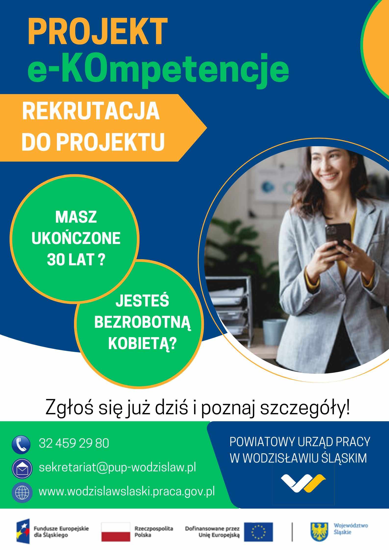 Zdjęcie artykułu Nabór do projektu „e-KOmpetencje” dla bezrobotnych kobiet w wieku 30+