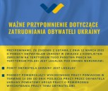 Obrazek dla: Ważne przypomnienie dotyczące zatrudniania obywateli Ukrainy